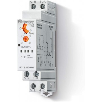 Relè temporizzatore luce scale 1 Modulo Finder 147182300000