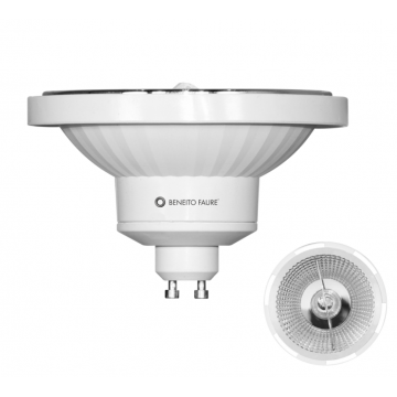 Lampadina led Beneito 15W 4000K luce natura attacco GU10 AR111 45°