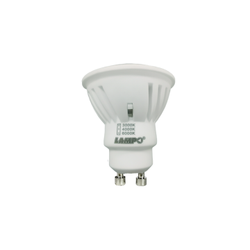 Lampadina led Lampo 8,5W Tricolor 3000K/4000K/6000K attacco GU10 120°