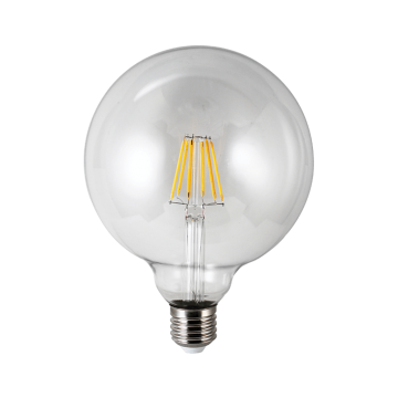 Lampadina led globo trasparente Lampo 8W 3000K luce calda attacco E27 Ø125