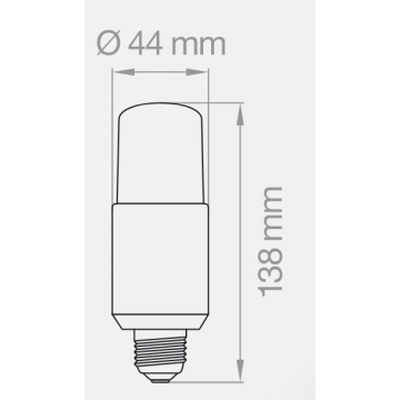 Lampada led tubolare E14 10W 3000K Luce calda Lampo