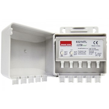 Amplificatore da palo Emme Esse LOG + UHF 25 dB / 108 dBmV regolabile con filtro LTE 2 Ingressi e 1 Uscita