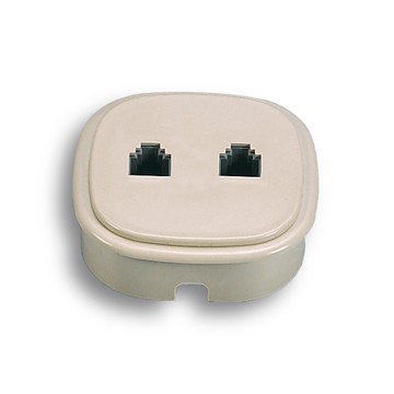 Presa da parete RJ14 doppio Plug 6/4 Fanton