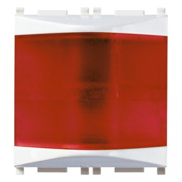 Spia prismatica colore rosso 230V 3W Vimar Plana Bianca