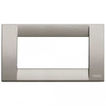 Placca Titanio Metallizzato 4 Moduli Vimar Idea