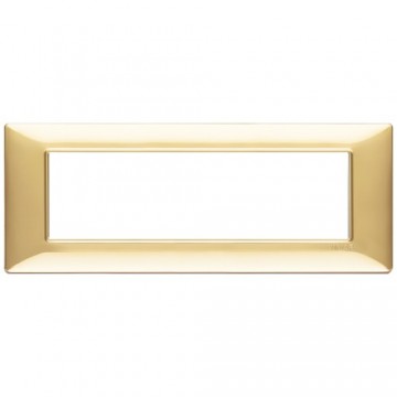 Placca Oro Lucido 7 Moduli Vimar Plana