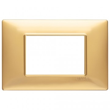 Placca Oro Opaco 3 Moduli Vimar Plana