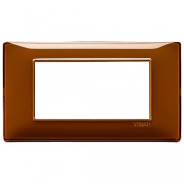 Placca Reflex Tabacco 4 Moduli Vimar Plana