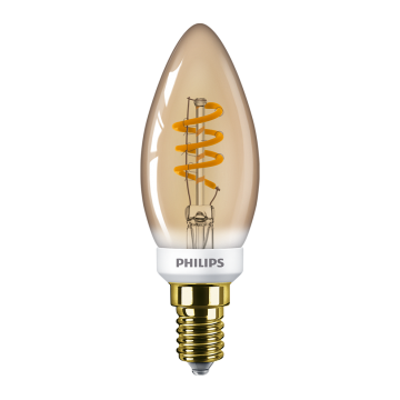 Lampadina Vintage a led oliva Philips 3.5W equivalente 15W 2000K dimmerabile E14