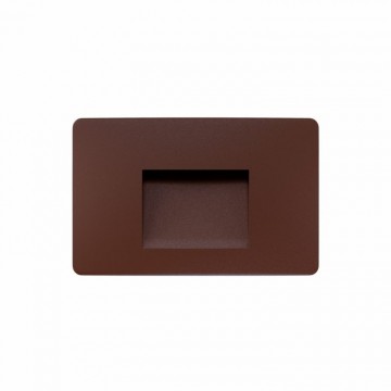 Segnapasso rettangolare a led Beneito MIS C IP65 3000K colore Corten