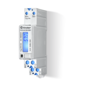 Contatore energia monofase bidirezionale con display LCD 40A 1 modulo Finder 7M2482300001