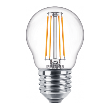 Lampadina trasparente led Philips 4.3W Equivalente 40W 2700K Luce Calda E27