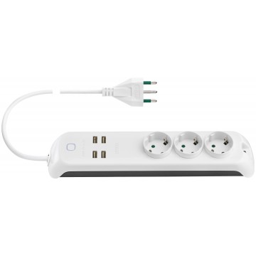 Multipresa Smart Vimar 3 schuko + 4 USB 16A WiFi compatibile con Alexa e Google Home