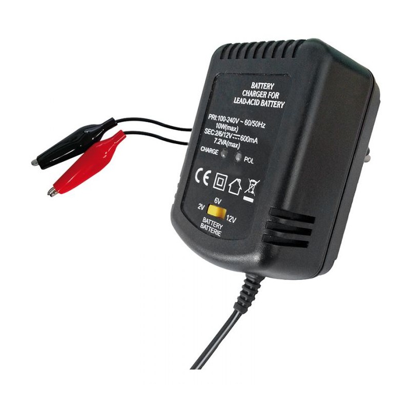 Caricabatterie per batterie al piobo 2-6-12V 600mA Elcart