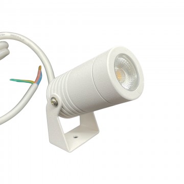 Miniproiettore led bianco 6W 3000K con tre lenti intercambiabili IP65 Lampo