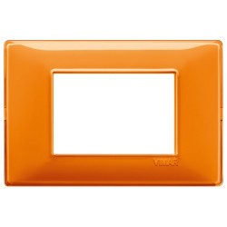 Placca Reflex Arancio 3 Moduli Vimar Plana