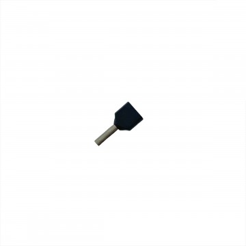 Terminale a bussola doppio isolato 2X1,5 mm² L8 mm nero 200 pezzi Intercable