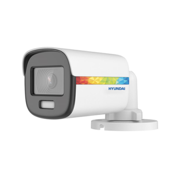 Telecamera Bullet 4 in 1 ottica fissa 2,8 mm serie Color View con illuminazione bianca da 20 m per esterno 2MP IP68 Hyundai