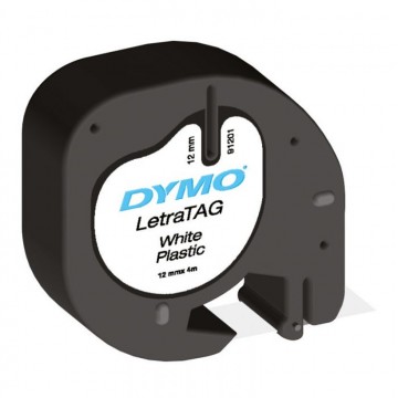 Etichette in plastica per etichettatrici DYMO LetraTag® BIANCO 12mmx4mt Dymo