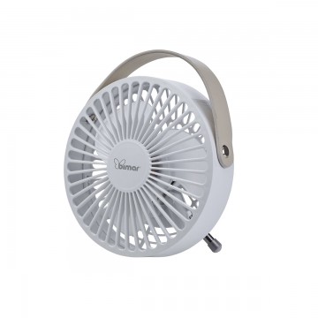 Ventilatore da tavolo usb con maniglia in pelle Bimar