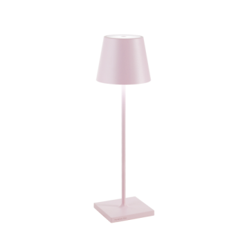 Lampada da tavolo a LED senza fili Rosa IP65 Poldina pro Zafferano