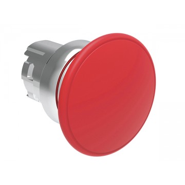 Pulsante a fungo rosso ad impulso Lovato 22mm serie Platinum metallica LPSB6144