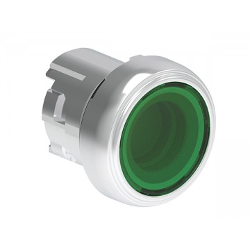 Pulsante luminoso Verde Lovato serie Platinum metallica 22mm LPSBL103