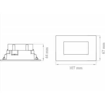 Segnapasso LED Da Incasso Per Esterni, Modello ES49-BN, Colore Bianco, Luce Naturale 4000K, 3W, IP65. Ideale Per Vialetti E Giardini.