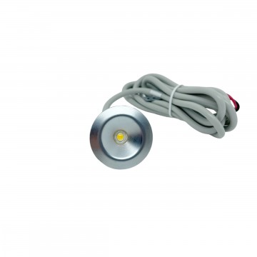Mini faretto LED da incasso silver 120° 1W 12-24V (350mA) 3000K Lampo