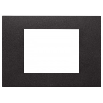 Placca Nera 3 Moduli Vimar Linea 30653.02