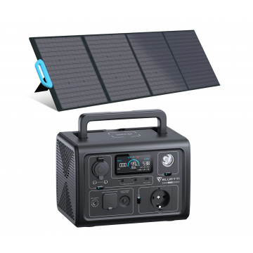 KIT Generatore solare portatile BLUETTI EB3A 600W + Pannello solare BLUETTI PV200 pieghevole