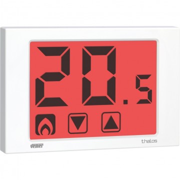 Termostato bianco touch screen da parete Vemer Thalos230 a 230V