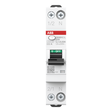 interruttore magnetotermico differenziale, 6kA, AC, Curva C, 16A 30mA