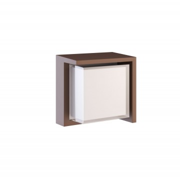 Plafoniera led da esterno quadrata Corten 15W 2700K/3200K/4000K IP65 Beneito Blis Square