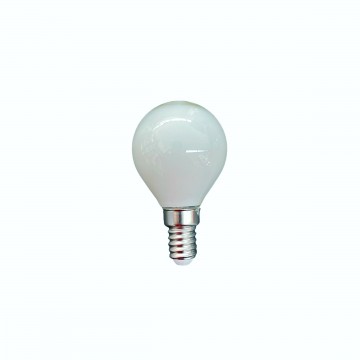 Lampadina led con vetro bianco Lampo 6W 4000K luce natura attacco E14 MILKY