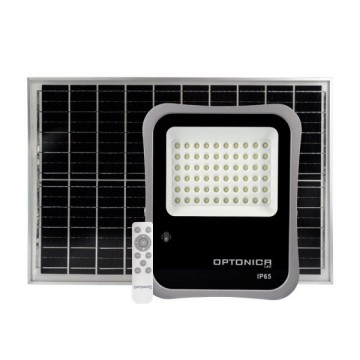 Proiettore a led con pannello solare 30W e telecomando luce fredda 6000K Optonica