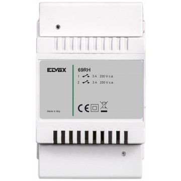 Dispositivo programmabile con 2 relè a 230V 4 moduli Elvox 69RH