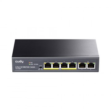 Switch PoE+ a 4 porte 10/100 + 2 Uplink Cudy 5 65W FS1006P