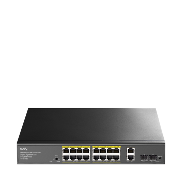 Switch PoE+ a 16 porte Gigabit 10/100/1000 + 2 Uplink Gigabit Cudy 61 200W GS1018PS2