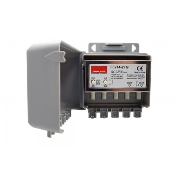 Amplificatore da palo Emme Esse LOG + UHF 20 dB / 111 dBmV regolabile con filtro LTEfree 5G 2 Ingressi e 2 Uscite