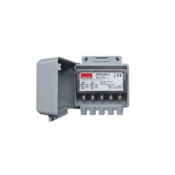 Amplificatore da palo Emme Esse UHF + UHF 30 dB / 117 dBmV regolabile con filtro LTEfree 5G 2 Ingressi e 2 Uscite