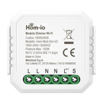Modulo dimmer V2 WIFI 150W da incasso Hom-io