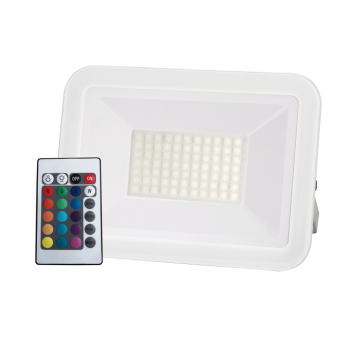 Proiettore a led RGB Lampo 50W finitura bianca IP65
