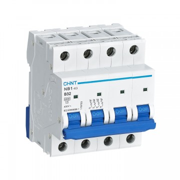 Interruttore magnetotermico CHINT 4P 25A 6kA Curva B 4M NB1-63/B25-4P-6 180401