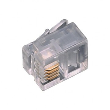 Connettore plug 4/4 RJ10 con contatti dorati Fanton 22280