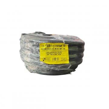Matassina Tubo Corrugato nero diametro Ø25 10MT Elettrocanali ECTC152510