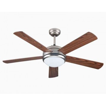Ventilatore a soffitto 130cm con LED e pale in legno OASI LED CFG EV081