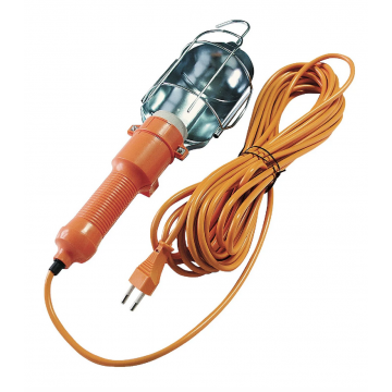 Lampada portatile con gabbia in metallo interruttore e cavo 10mt Elettrocanali ECK51002