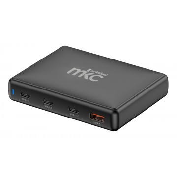 Stazione di ricarica da scrivania USB GAN 140W PD 3 USB-C + 1 USB-A Melchioni
