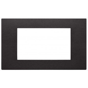 Placca Nero 4 Moduli Vimar Linea 30654.02